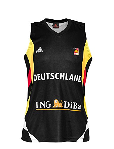 PEAK Sport Europe Damen Deutschland Basketball Trikot 2015, Schwarz, S, G-DBB141-W-A