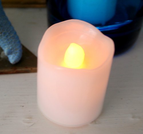 Battery Operated Flickering Melted Edge Votive Everlasting Candle