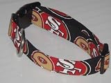 NFL San Francisco 49ers Football Large 1" Dog Collar