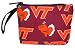 Virginia Tech Makeup Pouch-Travel Clutch - Coin Purse Wristlet Hokies Make up Cosmetic Beauty Bag Best Unique Small Gifts for Women Woman Ladies Girls or College Students