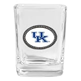 Set of 2 Kentucky Wildcats Logo Square Shot Glass - NCAA College Athletics Fan Shop Accessories