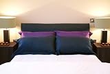 Pair of 100% silk Oxford pillow cases size 75x50+5cm - colour black