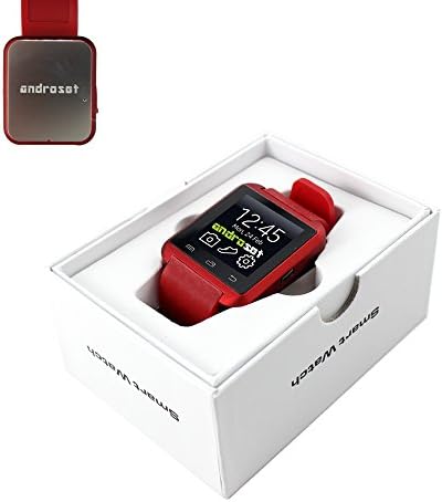 ANDROSET Smartwatch for iPhone and Android (RED)