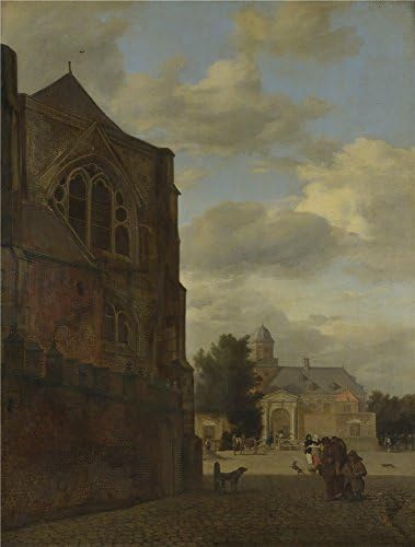 Vintastore Wood Framed Modern Wall Art Decor Jan Van Der Heyden An Imaginary View Of Nijenrode Castle Print On Definition Canvas