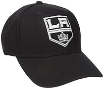 NHL Los Angeles Kings Basics Structured Adjustable Cap, One Size, Black
