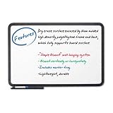 Premium Dry-Erase Board, Coated Styrene, 36 x 24, White with BLK Frame