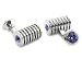 Silver Tanzanite Swarovski Double Cufflinks picture