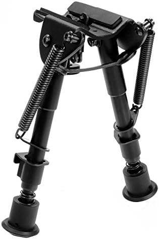 Hinged Base 6-9" Adjustable Handy Spring Return Sniper Hunting Tactical Rifle Bipod