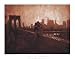 Les Amoureux de Brooklyn Bridge by Rob Hefferan. CANVAS with 3/4 inch bars. 17.54 inches width by 13.50 inches height. Highest Quality Art Poster Print