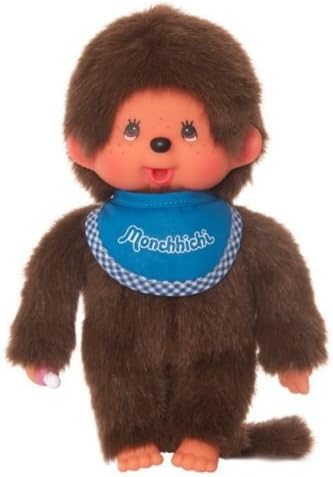 Basic Monchhichi Boy with Blue Bib 8" Monkey Doll
