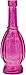 Luna Bazaar Small Vintage Glass Bottle (7-Inch, Bulb Design, Fuchsia Pink) - Flower Bud Vase - For Home Decor, Party Decorations, and Wedding Centerpieces