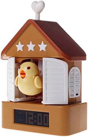 Creative Digital LCD Display Running Alarm Clock Runaway Moving Wheels Room Decorative Clock (Yellow with Blue)