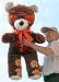 Search : GIANT 40" TEDDY BAR PERFECT FOR THANKSGIVING OR HALLOWEEN OR ANYTIME - BROWN AND ORANGE COLOR with BRIGHT ORANGE RIBBON BOW AROUND IT'S NECK -AMERICAN MADE IN THE USA AMERICA