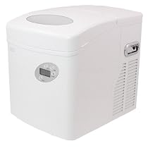 NewAir AI-210W Portable Ice Maker In White With Easy to Read LCD Display