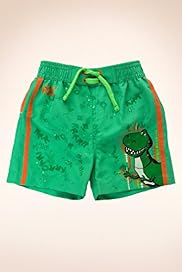 Contrast Panel Rex Magic Drawstring Swim Shorts