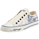 Ed Hardy LR Phoenix Off White Leinensneaker, off white