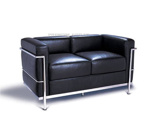 Le Corbusier Petit Loveseat LC2 - Black (Double Seat)
