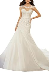 Sexy Applique Open-Back Sheer Lace Cap Sleeves Natural   Waistline Satin Wedding Dress 