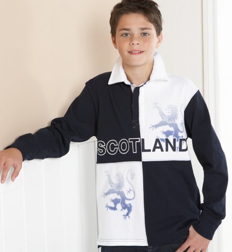 Cotton Rich Long Sleeve Scotland Rugby Top