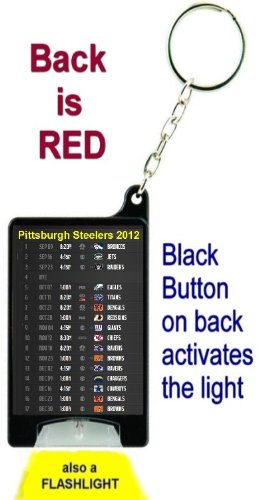 Pittsburgh Steelers 2012 NFL Schedule Flashlight Key Chain with Batteries