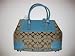 Coach Signature Carryall Handbag - Turquiose/Khaki