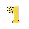 #1 Cheek Glitter Decal 100-pk. - Gold