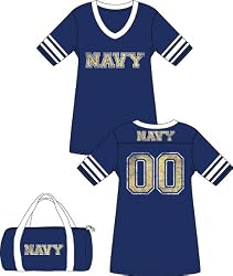 Navy - Football Jersey Nightshirt - Large / X-Large