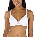 Eve Alexander Molded Soft Cup Maternity/Nursing Bra - White With Pink Embroidery