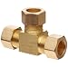 Anderson Metals Brass Tube Fitting, Tee, 5/8" Flare x 5/8" Flare x 1/2" Male Pipe