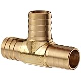 Dixon 179 Series Brass Hose Splicer Fitting, Tee, Hose ID Barbed