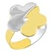 Jewelry : 14 Karat Yellow & White Gold Floral Crossover Ring Size 6.5