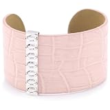 ELLE Pink Amulet Cuff With Sterling Silver Cha
