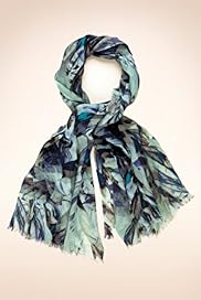 Autograph Wool Rich Leaf Skeleton Scarf with Silk