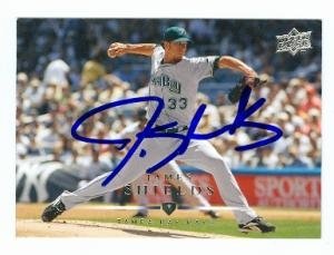 James Shields Autographed/Hand Signed Baseball Card (Tampa Bay Rays) 2008 Upper Deck #81