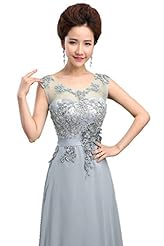  Lace Chiffon/Satin Evening Dress/Prom Dress  With Pearls