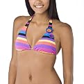 Xhilaration&reg; Striped Halter with Flower - Mutlicolor