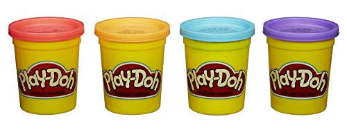 Play-Doh 4-Pack of Colors 20oz - Blue, Orange, Teal & Neon Yellow