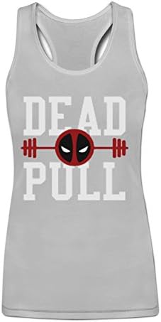 Megan Popke Women's Deadpool Dead Pull Casual Cotton Tank Top S Grey
