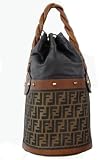 Fendi Zucca w/ Camel Leather Palazzo Womens Bag 8BR555-VJJ-F0AWH