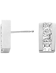 Pair of 14K White Gold Diamond Earrings - 1.50 Ct. -- LIFETIME WARRANTY