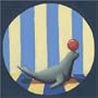 Circus Seal Canvas Reproduction