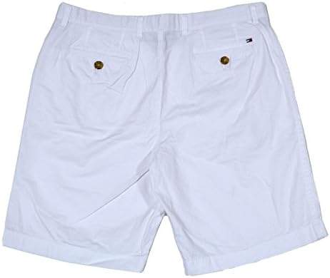 Tommy Hilfiger Men's Academy Flat Front Chino Short (White, 34)