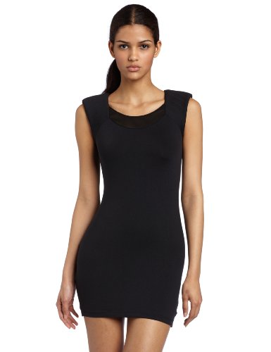 David Lerner Womens Shoulder Yoke Dress, Black, Small