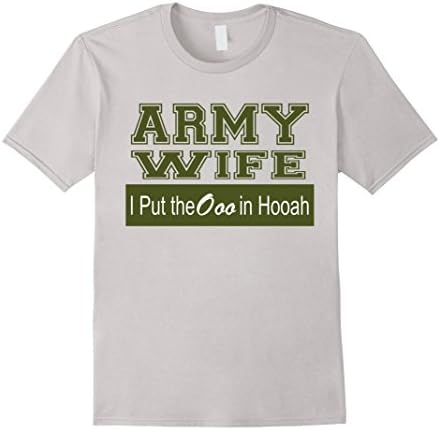 Men's Army Wife - Ooo in the Hooah Shirt 2XL Silver
