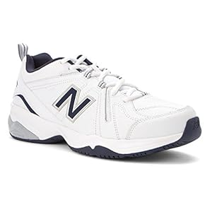 New Balance Men's MX608V4 Training Shoe,White/Navy,10.5 4E US