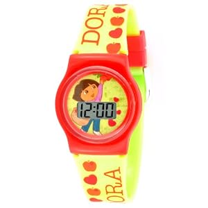 Dora the Explorer Kids' DTE710G Green and Pink LCD Digital Watch