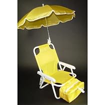 Beach Baby Chair with Umbrella - Yellow
