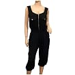 Plus Size Sleeveless Ruffled Jumpsuit Black