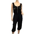 Plus Size Sleeveless Ruffled Jumpsuit Black