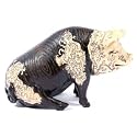 Ivory & Wood Effect Pig